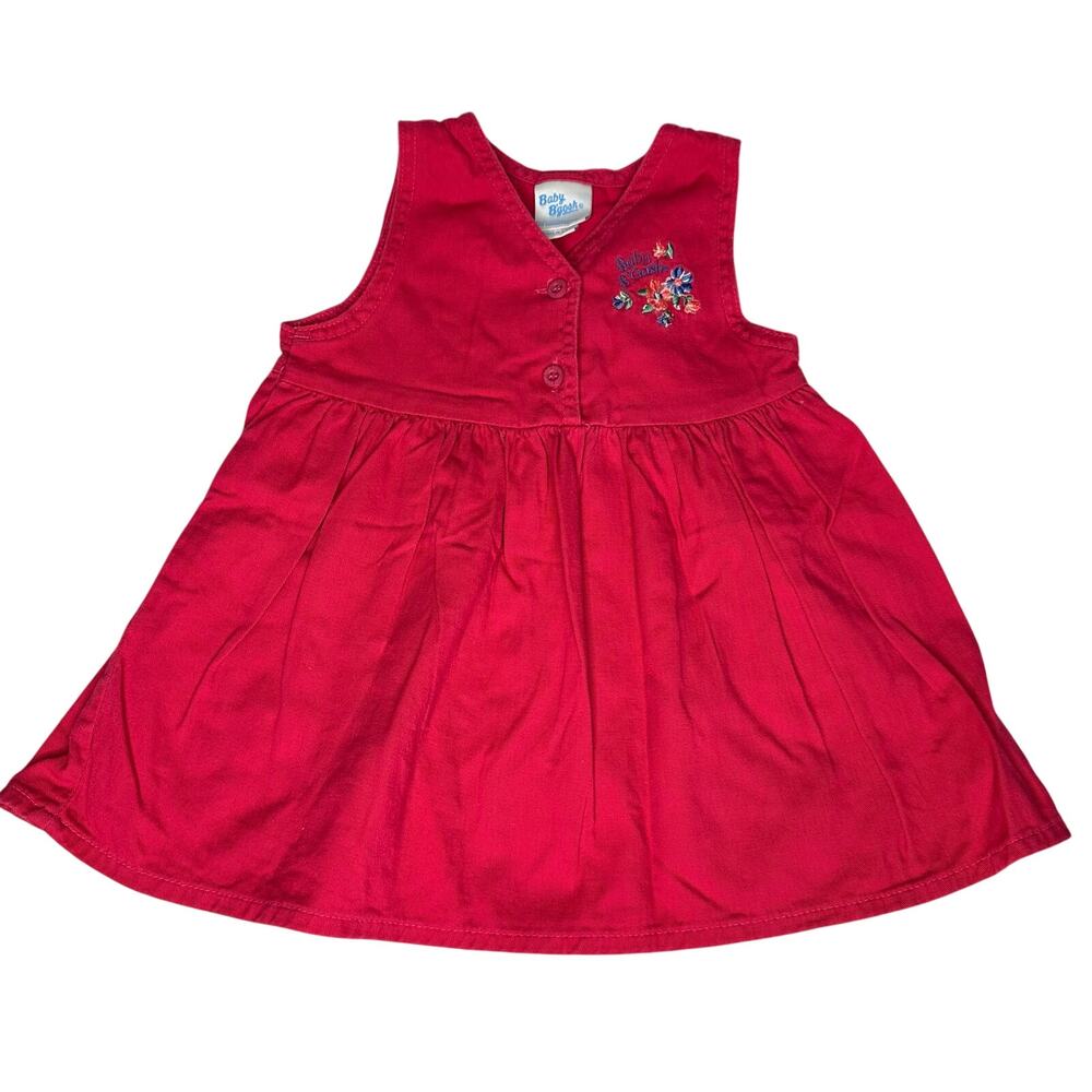 Vintage Baby B’gosh Cotton Embroidered Sleeveless Jumper Dress 24 Months USA